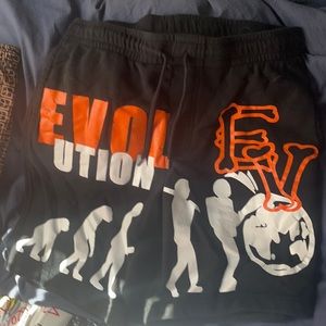Evolutions shorts with designs I made